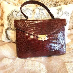 Authentic Crocodile Handbag From South America